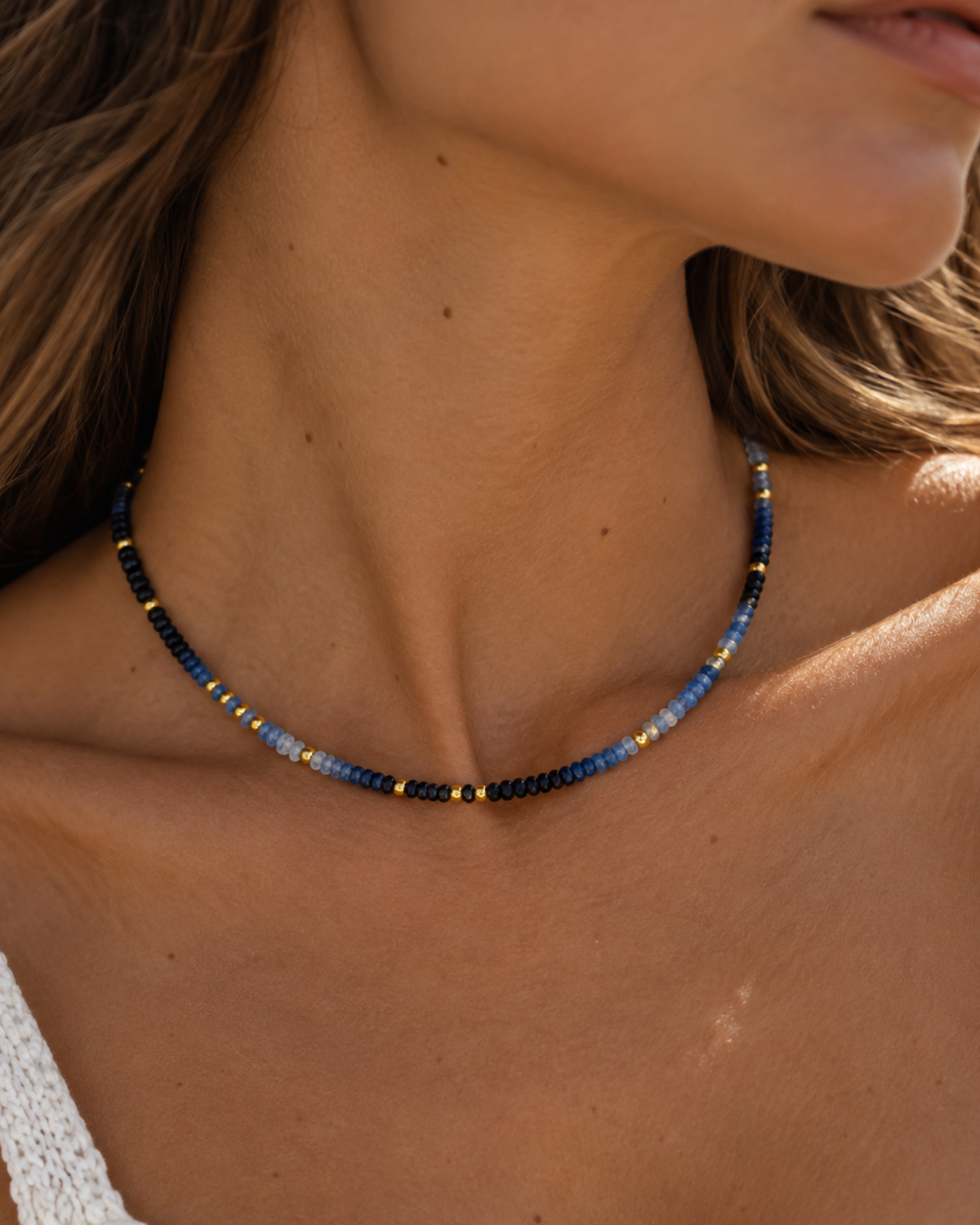 Blue Sapphire Shaded Necklace