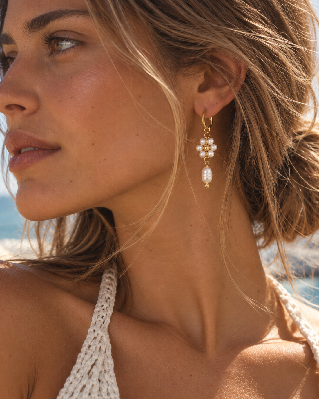 Daisy Hoops Earrings