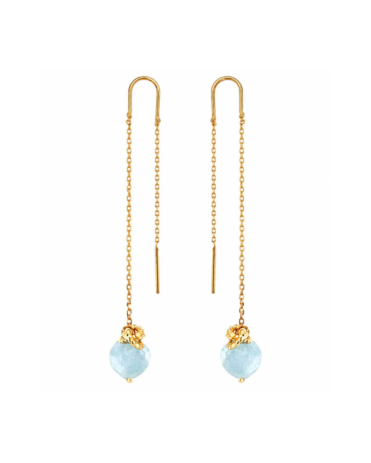 Drop Aquamarine Earrings