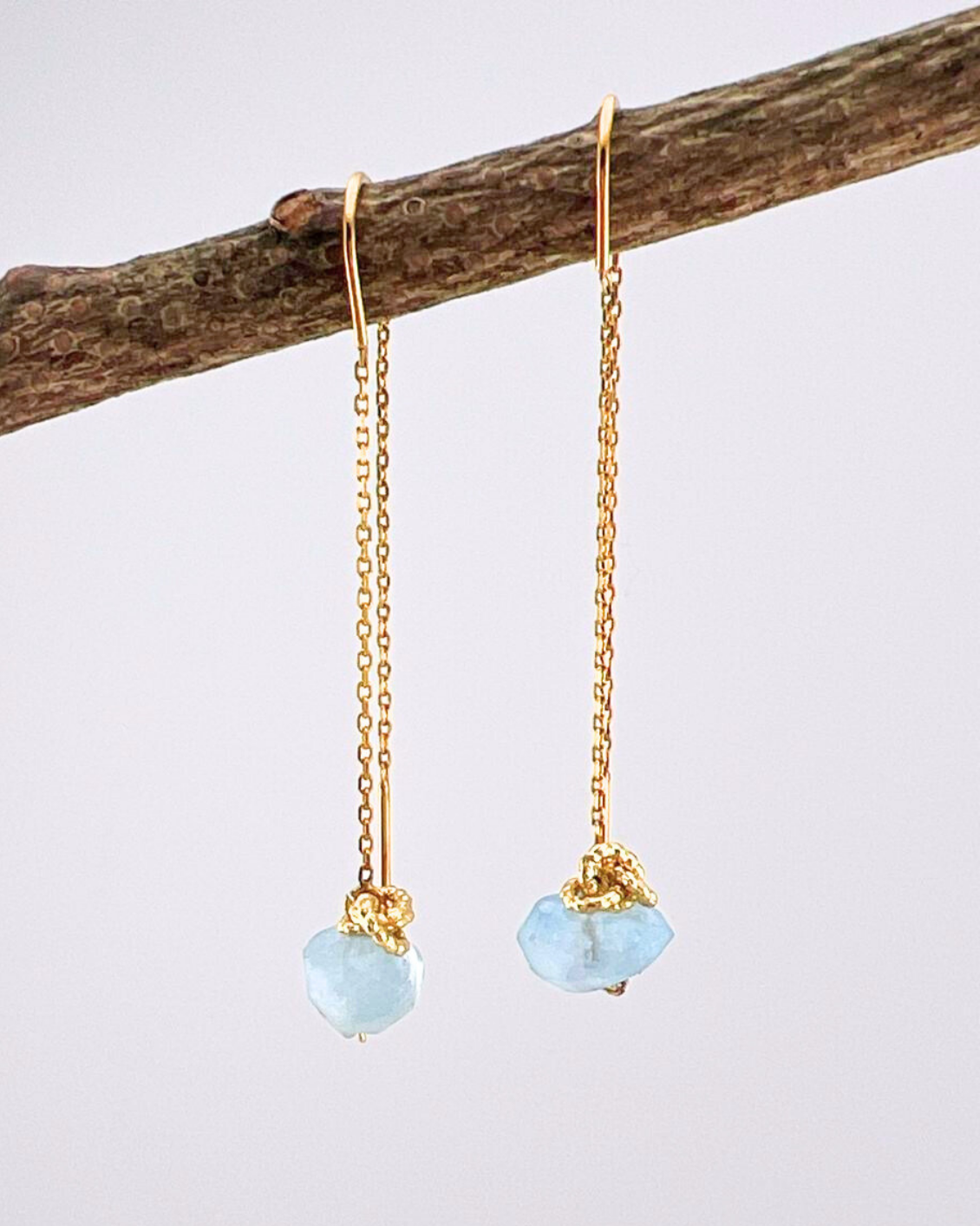 Drop Aquamarine Earrings