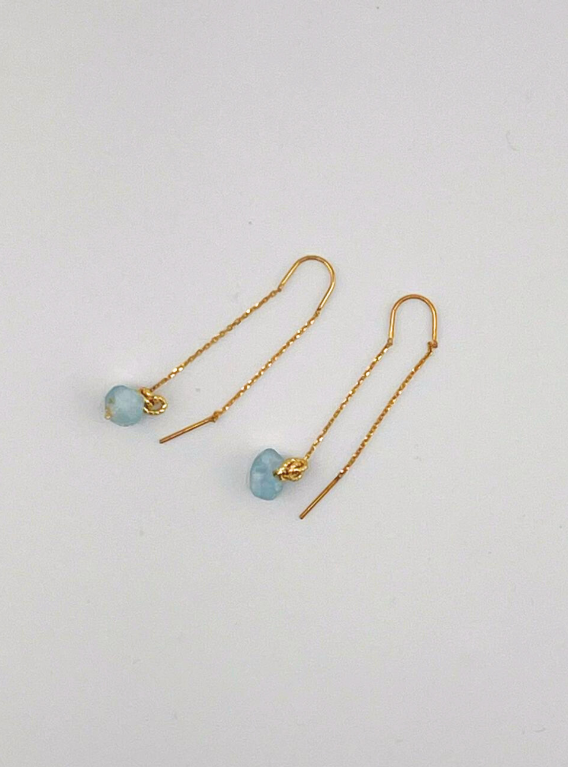 Drop Aquamarine Earrings