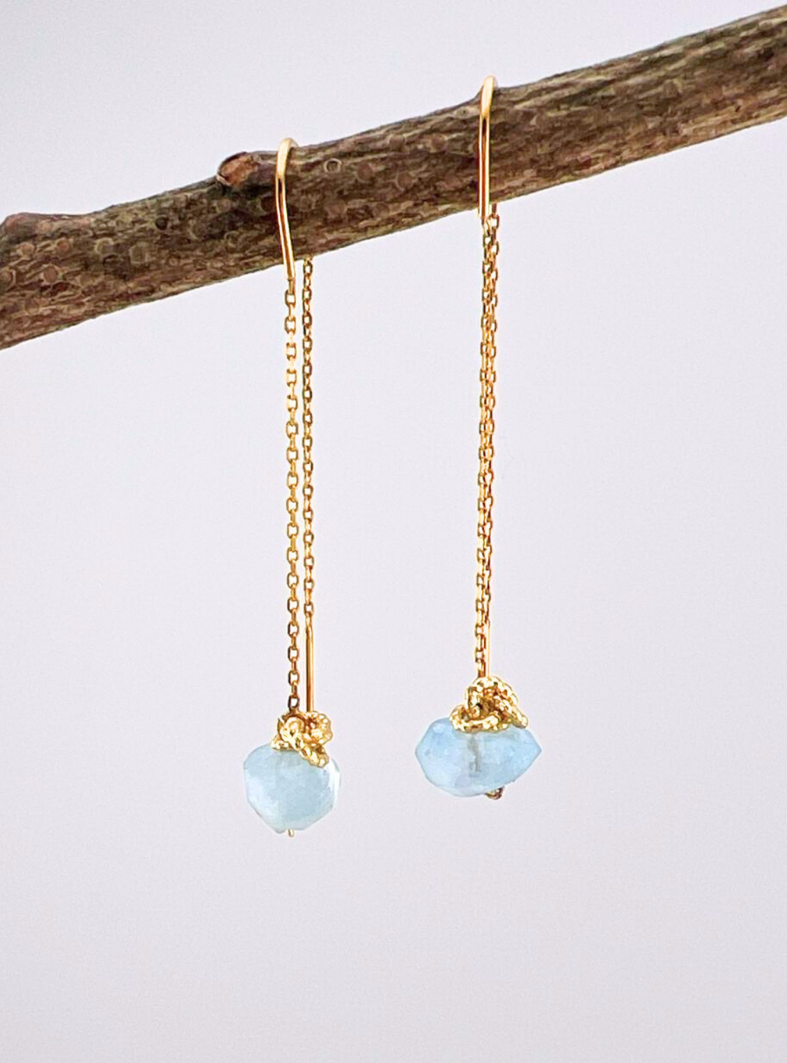 Drop Aquamarine Earrings