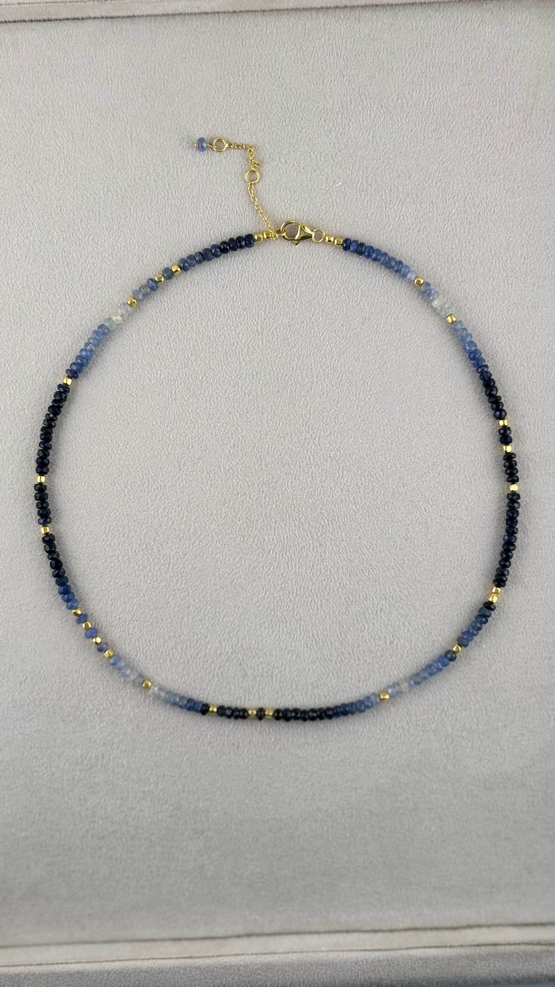 Blue Sapphire Shaded Necklace
