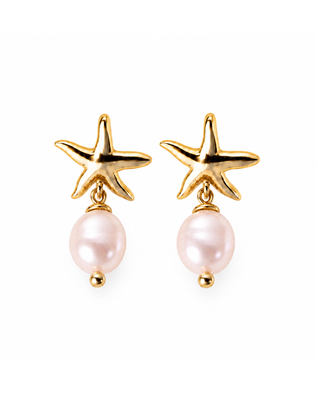Gold Starfish Earrings