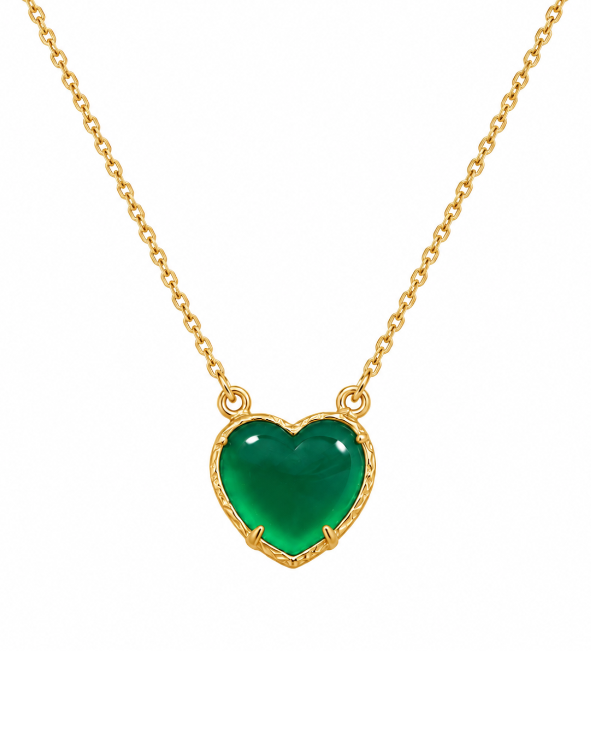 Green Chalcedony Stone Necklace