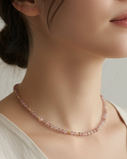 Raspberry Quartz Glow Necklace