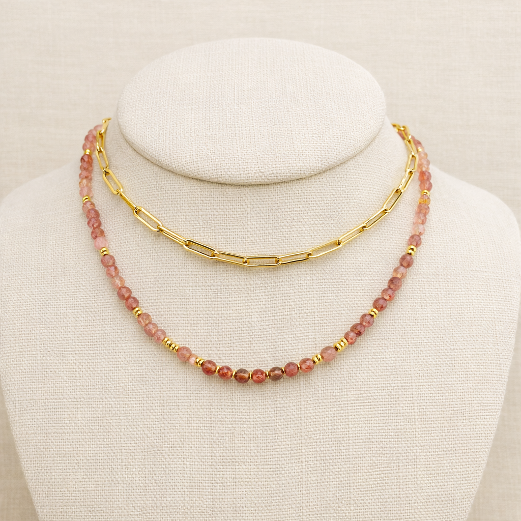 Raspberry Glow Necklace