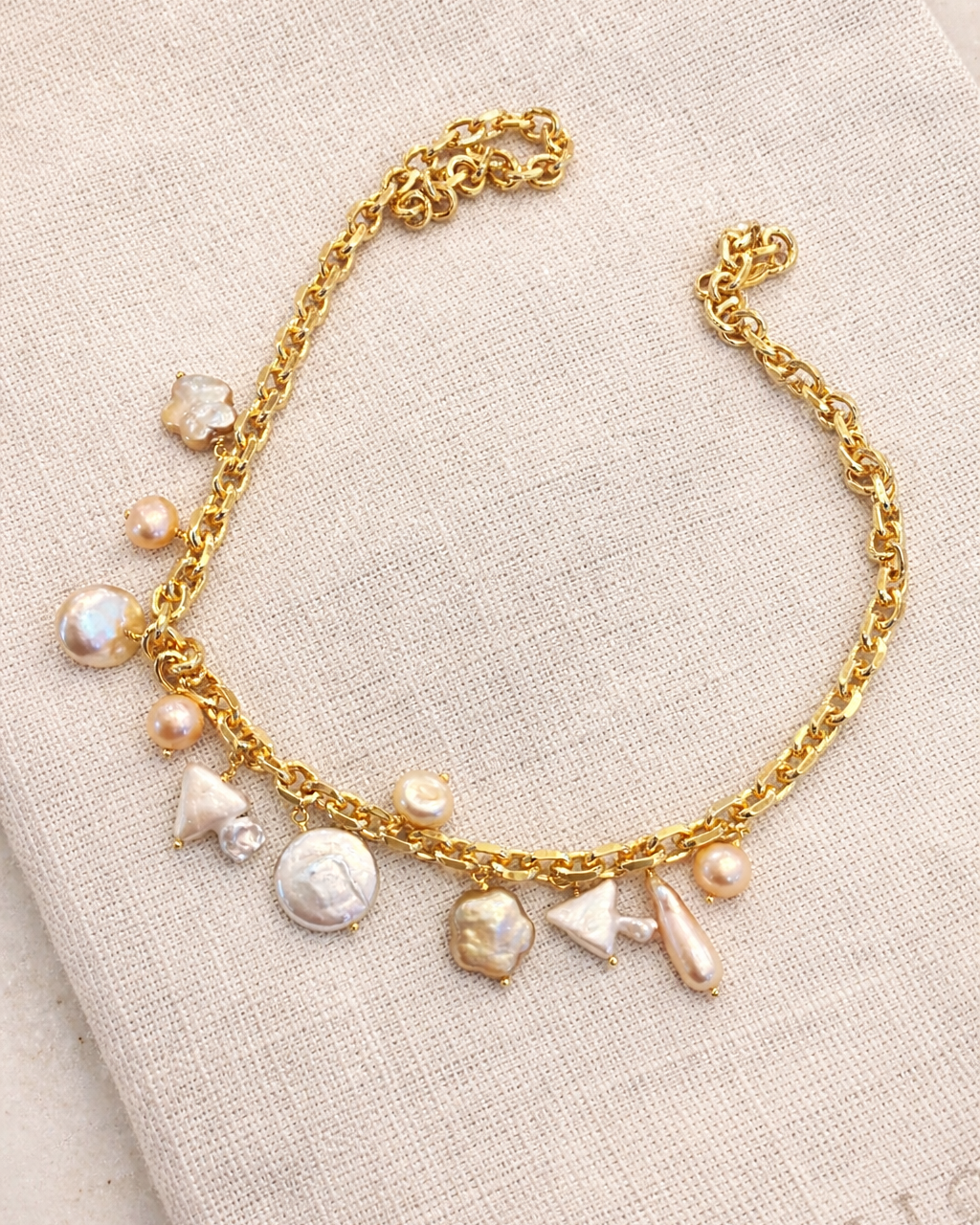 Sunset Baroque Pearl Necklace