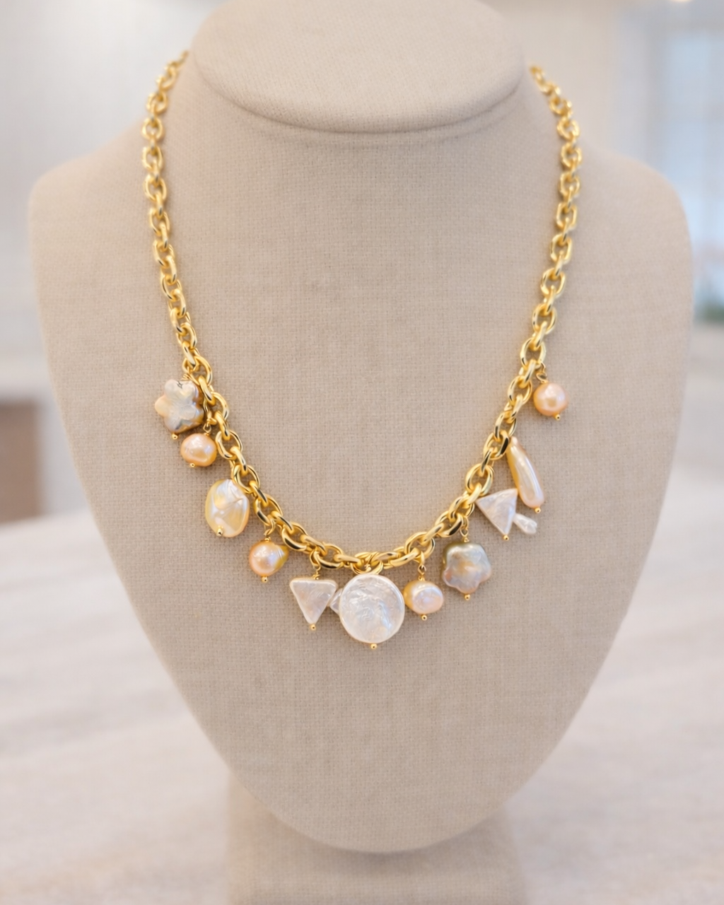 Sunset Baroque Pearl Necklace