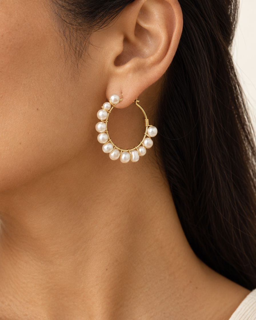 Pearl Hoops
