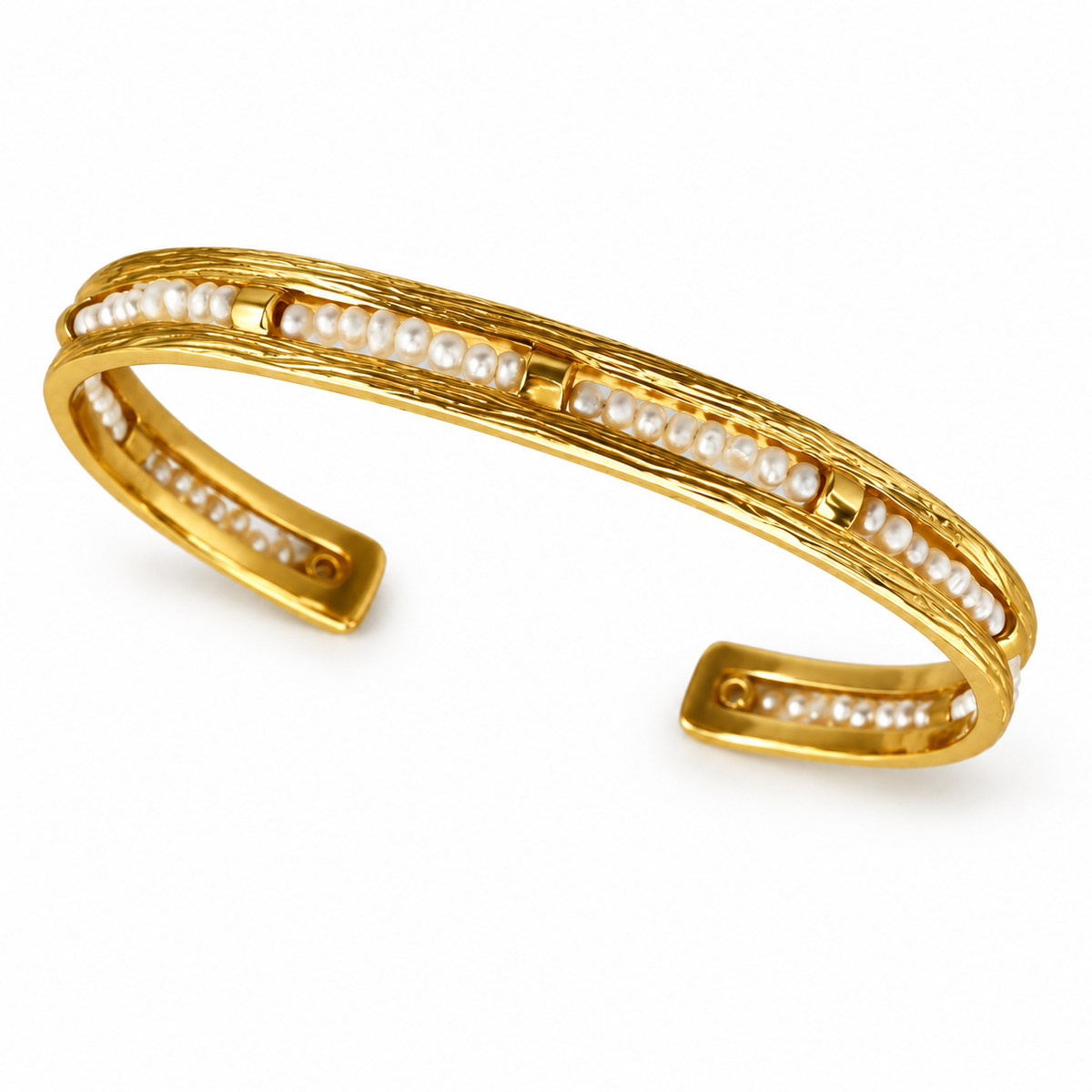 Golden Pearl Whisper Cuff
