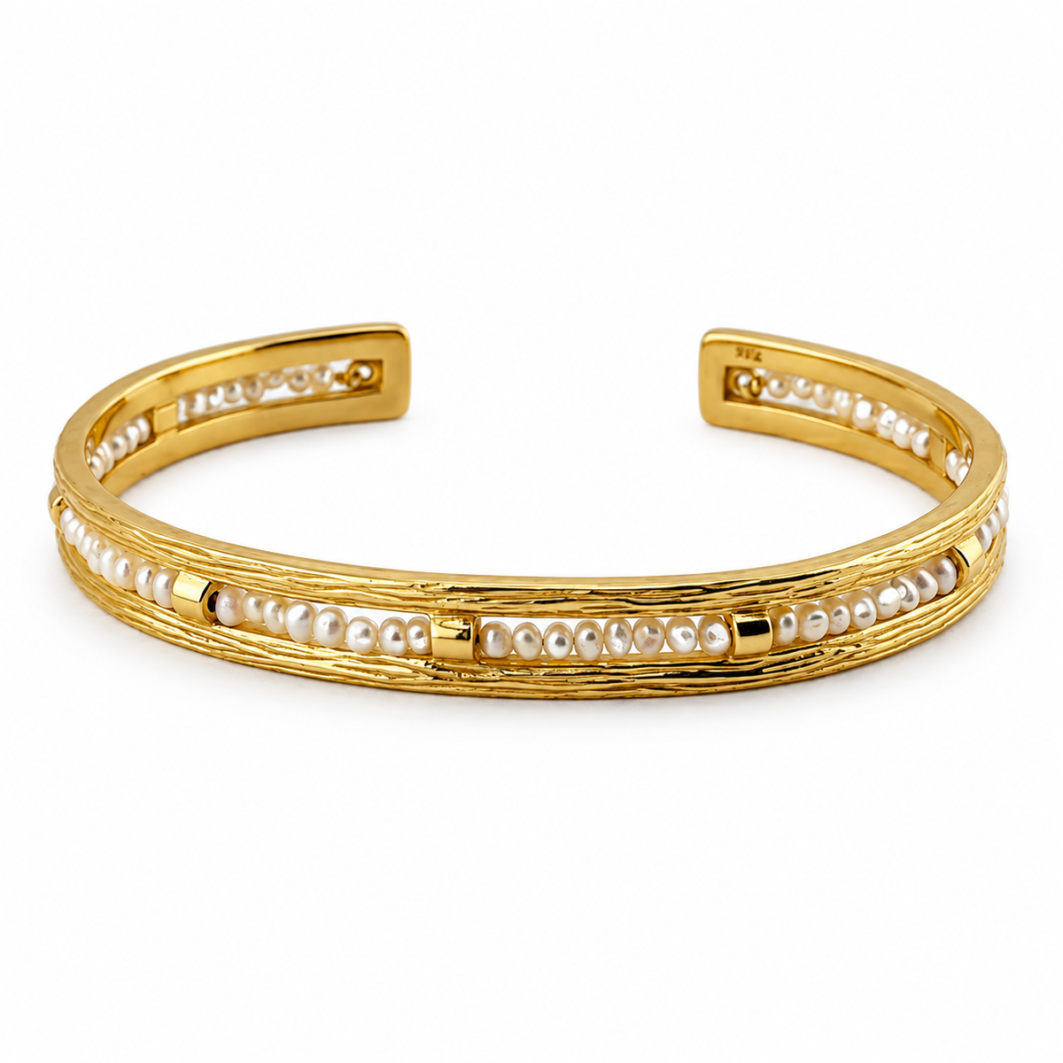 Golden Pearl Whisper Cuff
