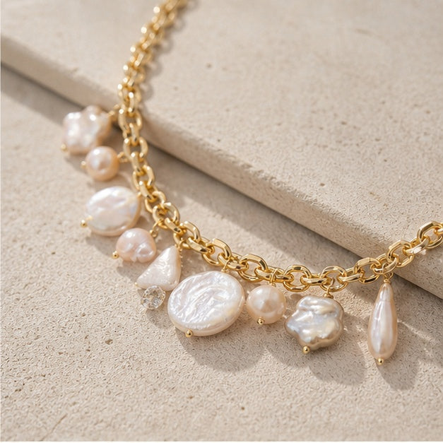 Baroque Pearl Sunset Necklace