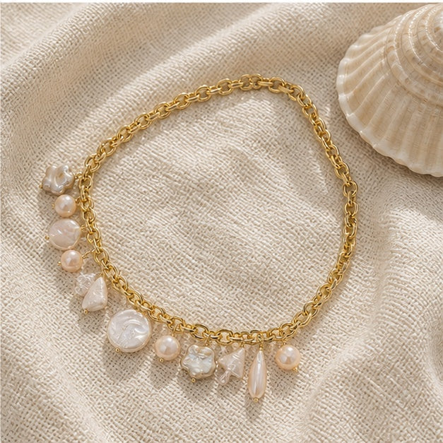 Sunset Baroque Pearl Necklace
