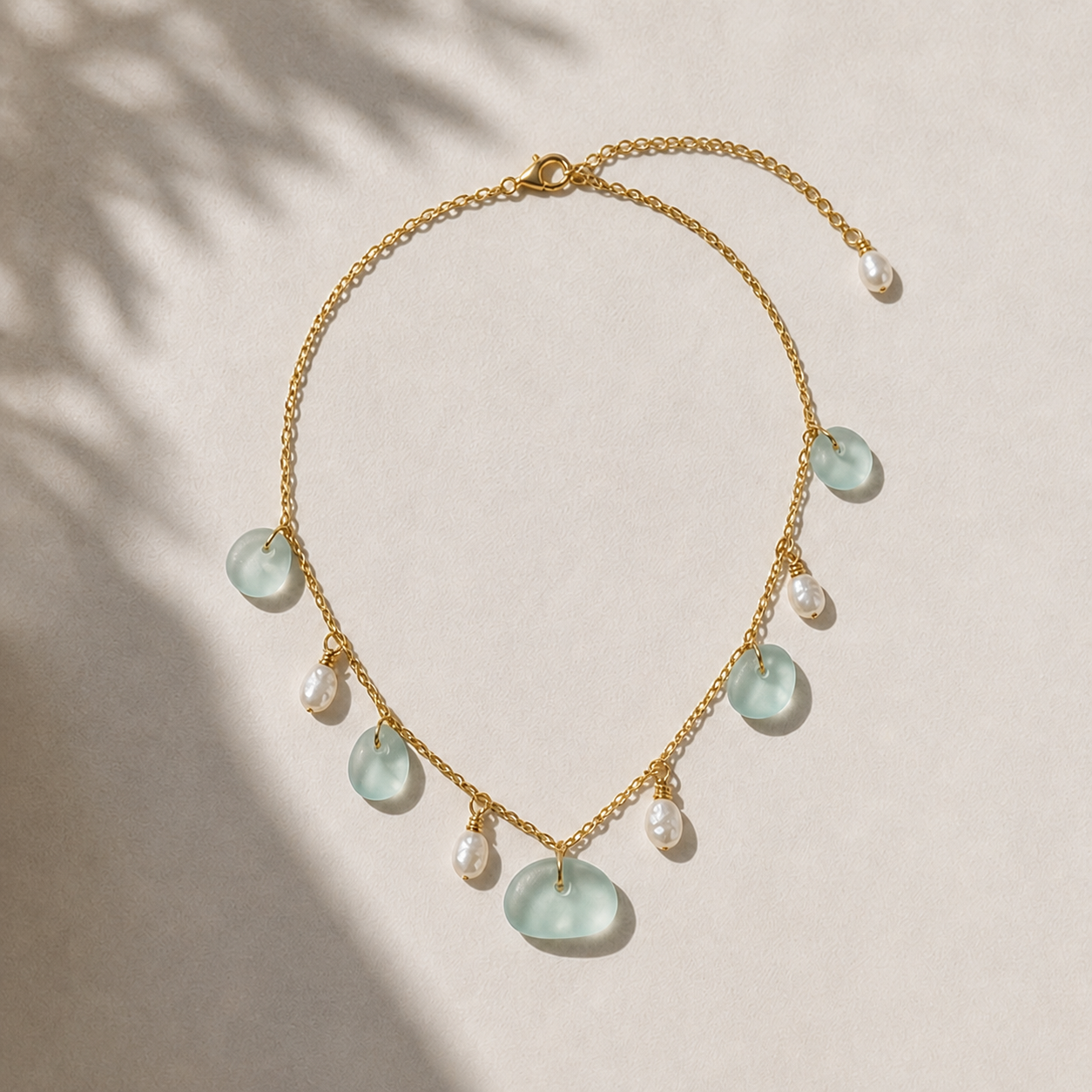Sea Glass & Pearl Necklace