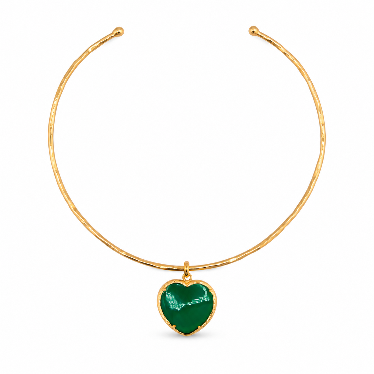 Green Chalcedony Stone Necklace