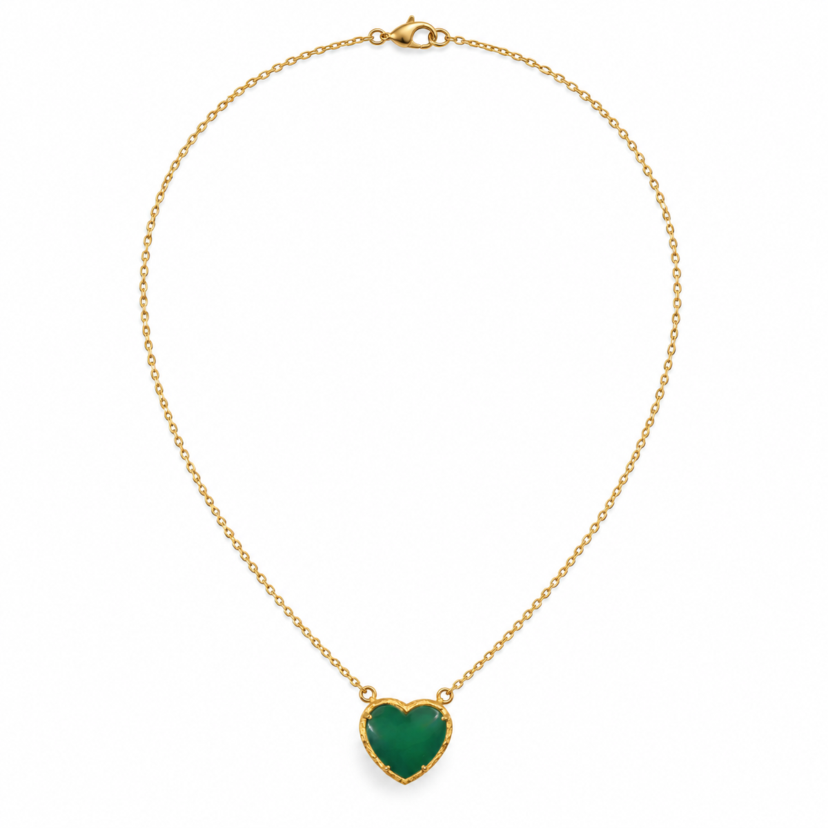 Green Chalcedony Stone Necklace