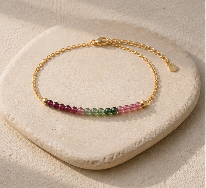Watermelon Tourmaline Bracelet