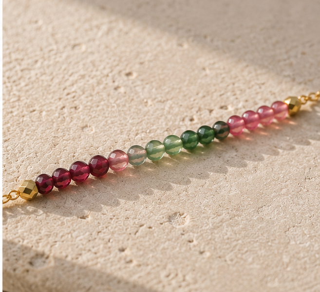 Watermelon Tourmaline Bracelet