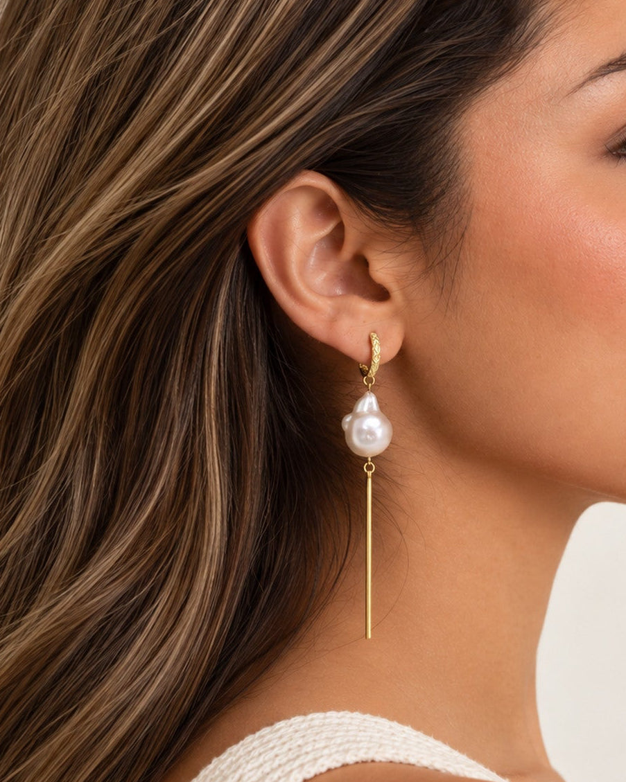 Unique Baroque Hoop Earrings