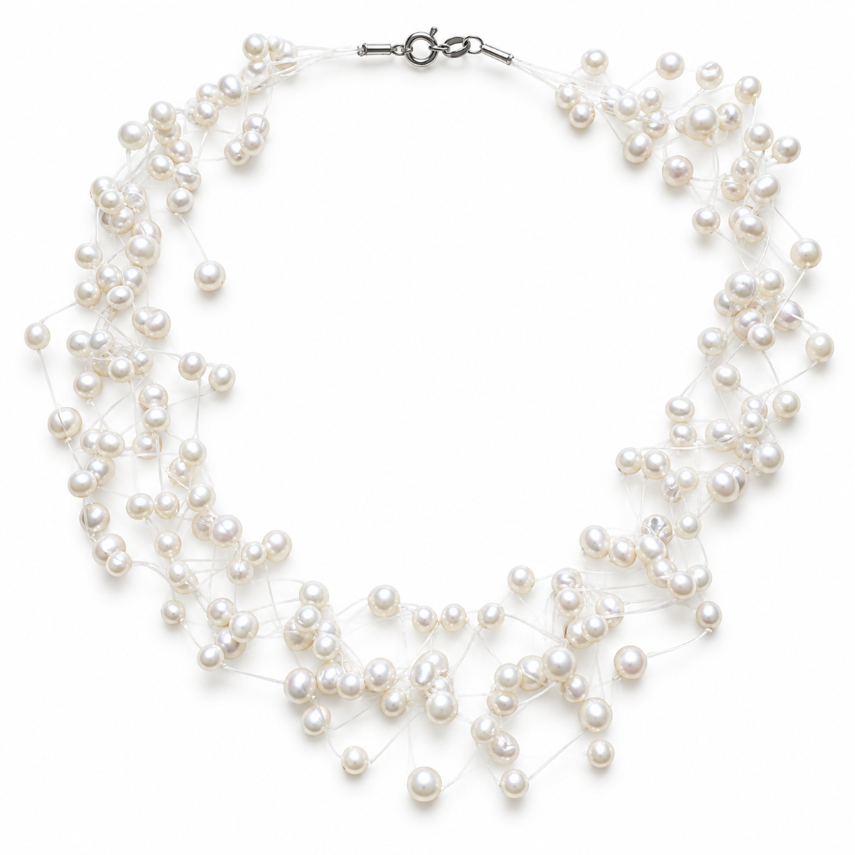 Floating Pearls Necklace