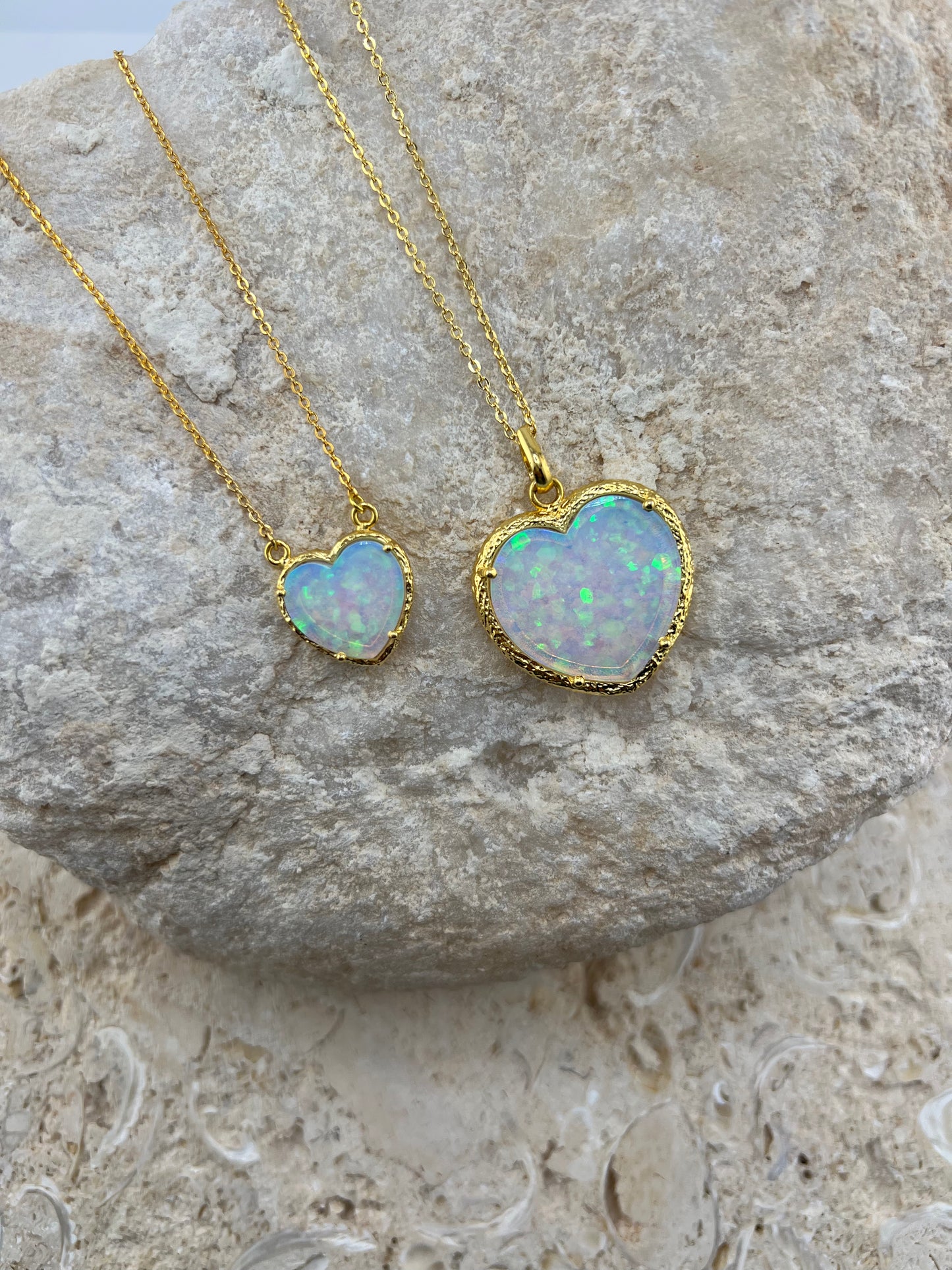 Opal Heart Necklace