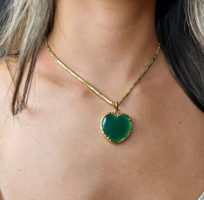 Green Love Stone Necklace