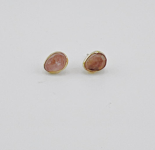 Pink Tourmaline Classic Studs