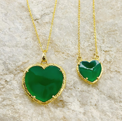 Green Love Stone Necklace