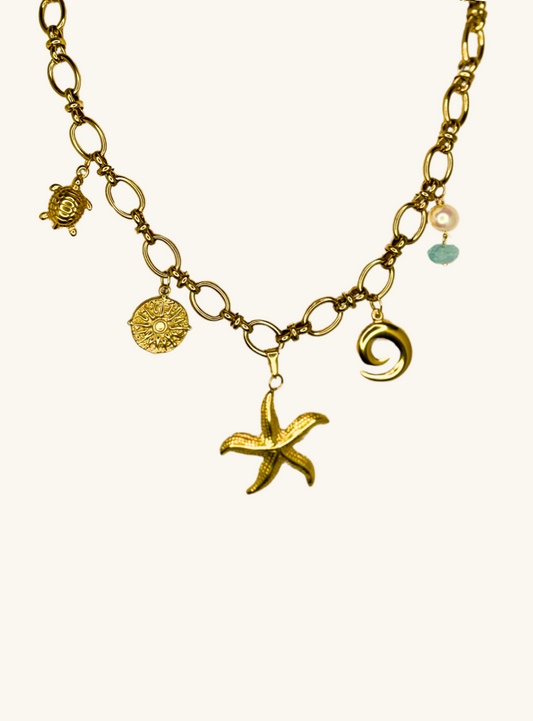 Golden Coast Charm Necklace