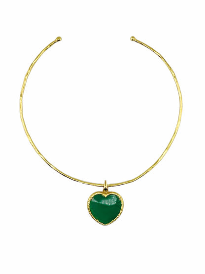 Green Love Stone Necklace