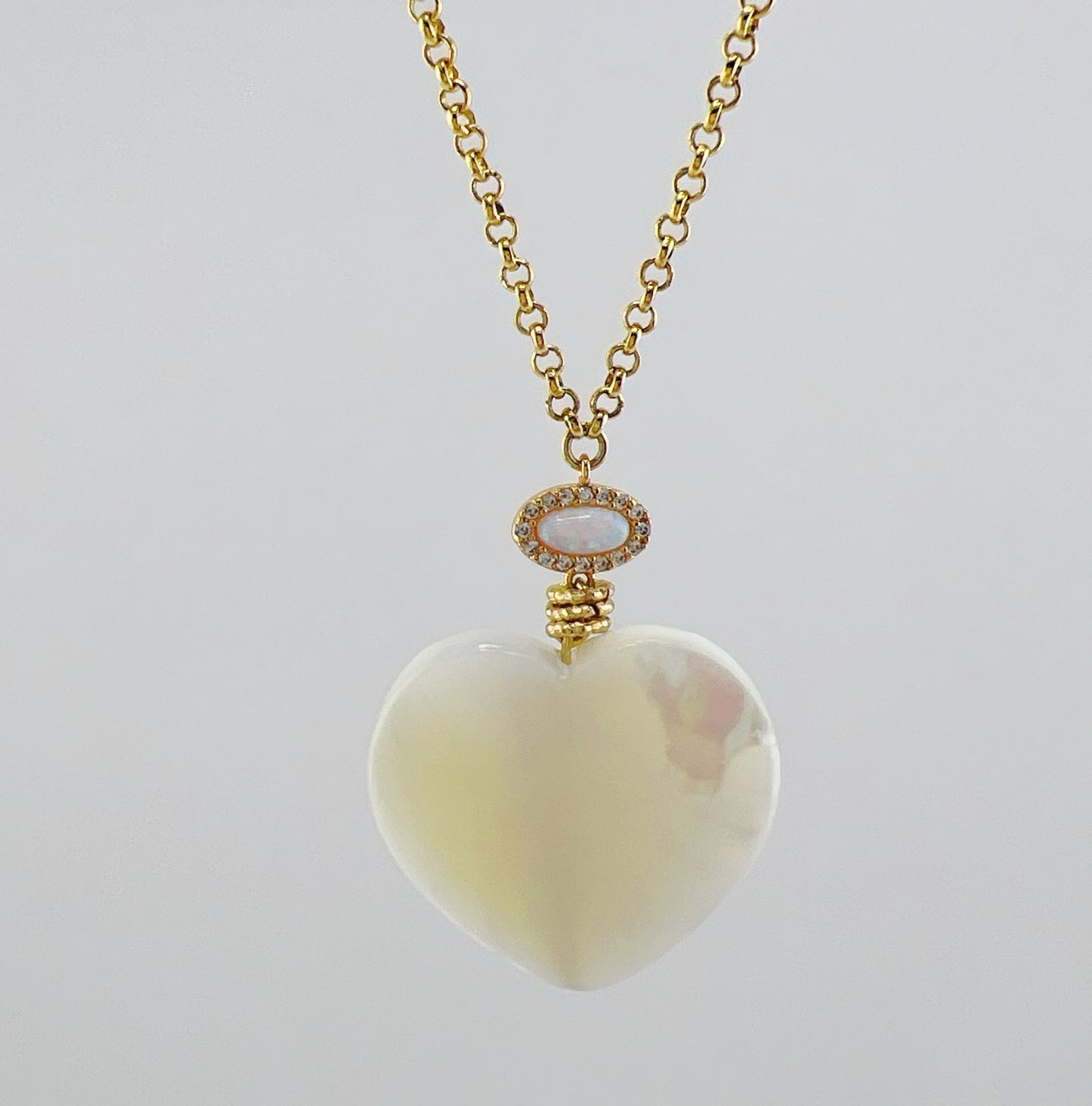 Pearl Heart Charm