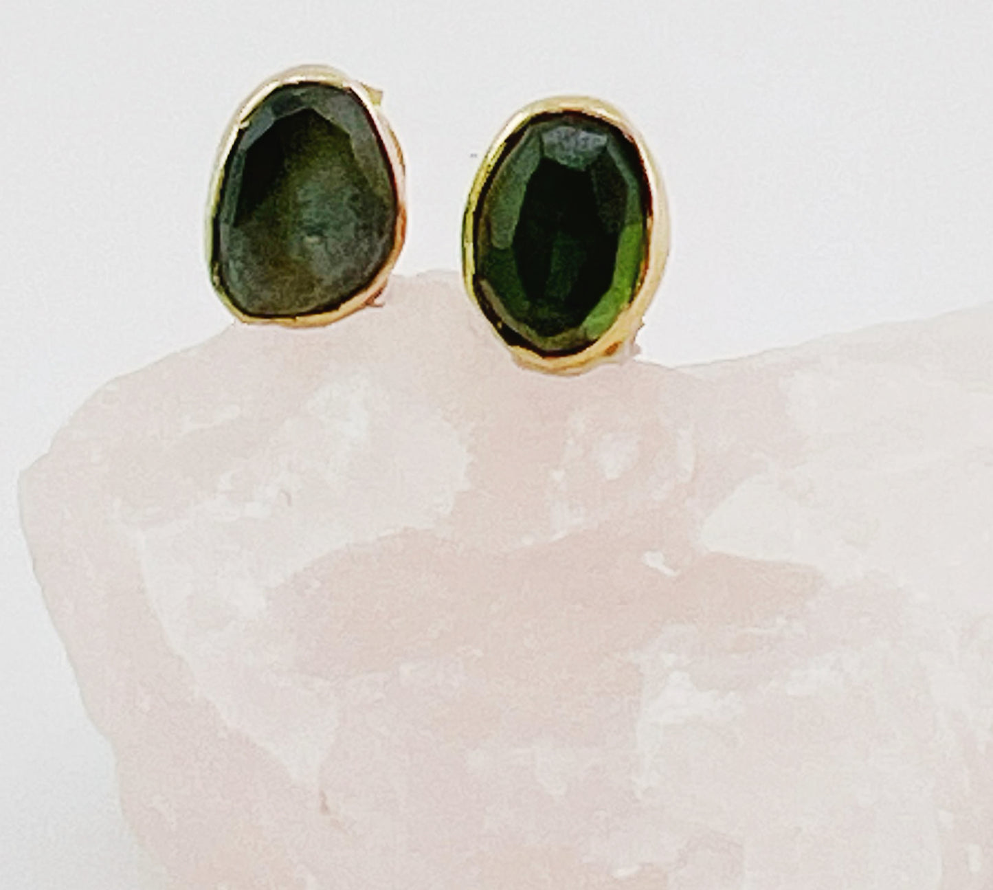 Green Tourmaline Classic Studs