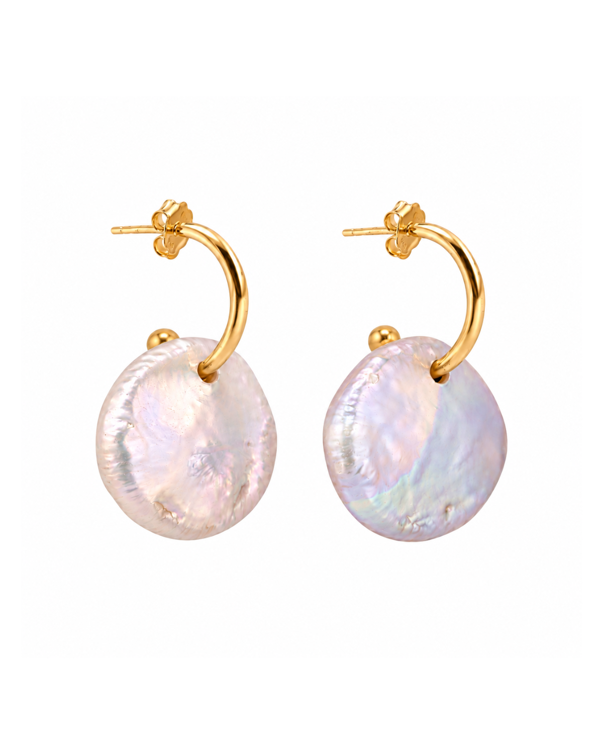 Keshi and Hoop Earrings