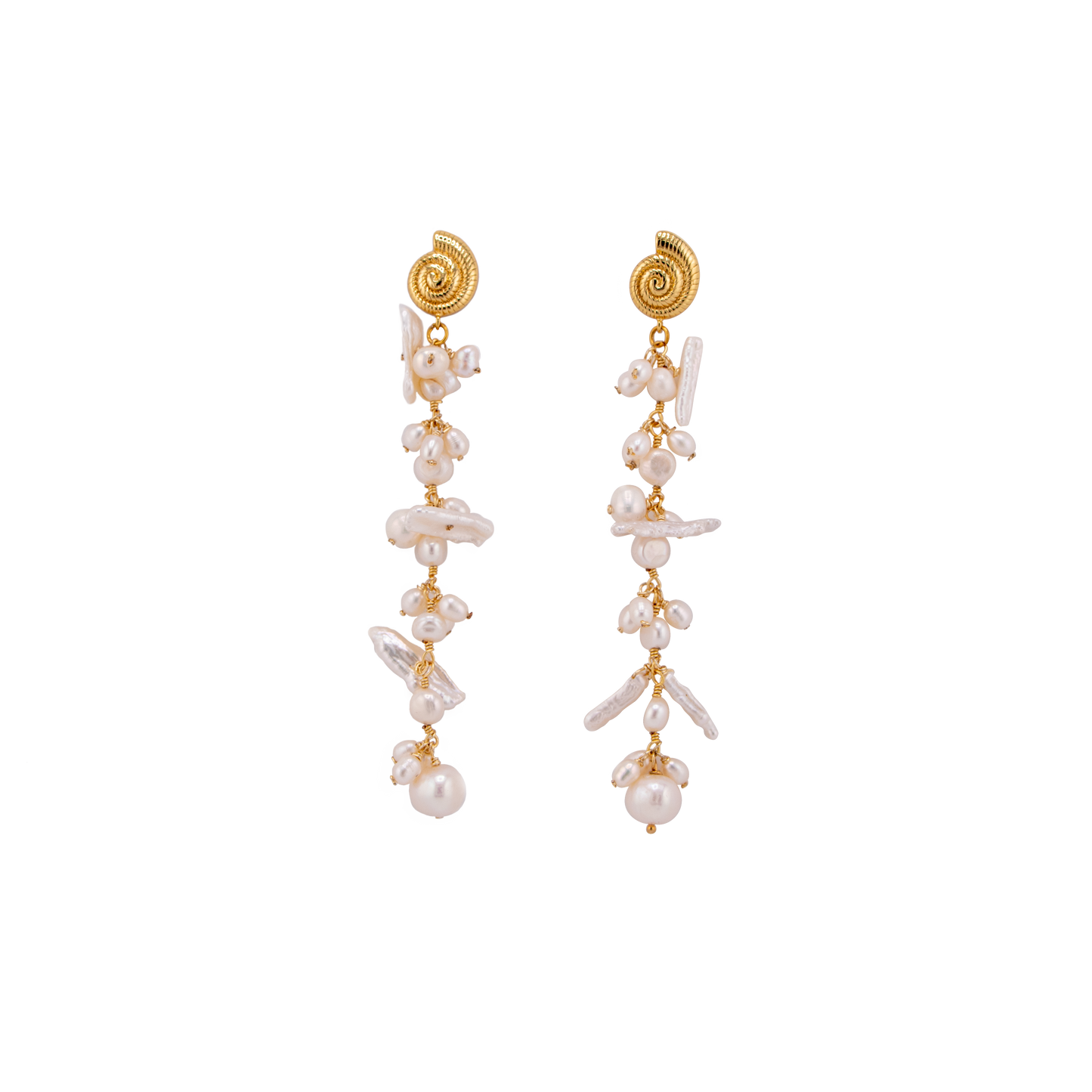 Golden Pearl Earrings