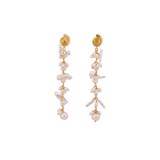 Golden Pearl Earrings