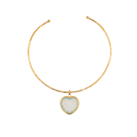 Opal Heart Necklace