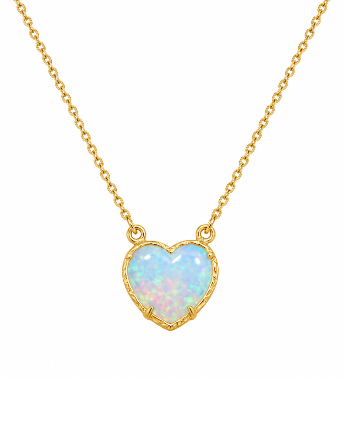 Opal Heart Necklace