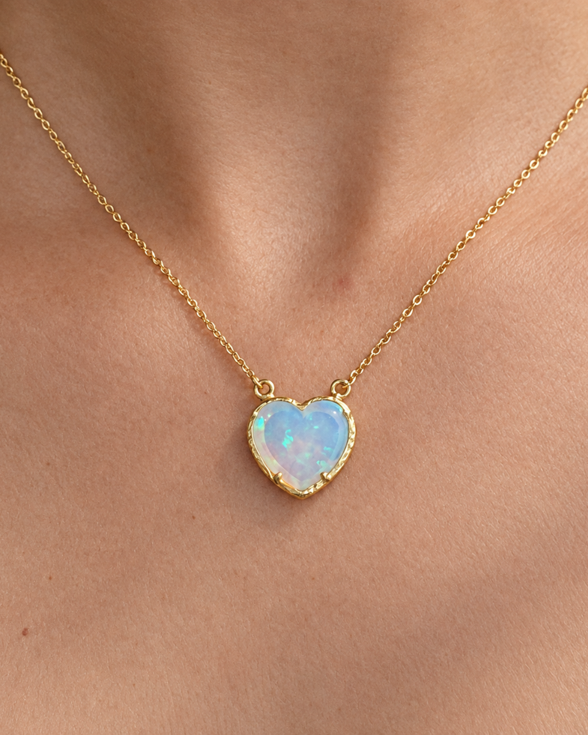 Opal Heart Necklace