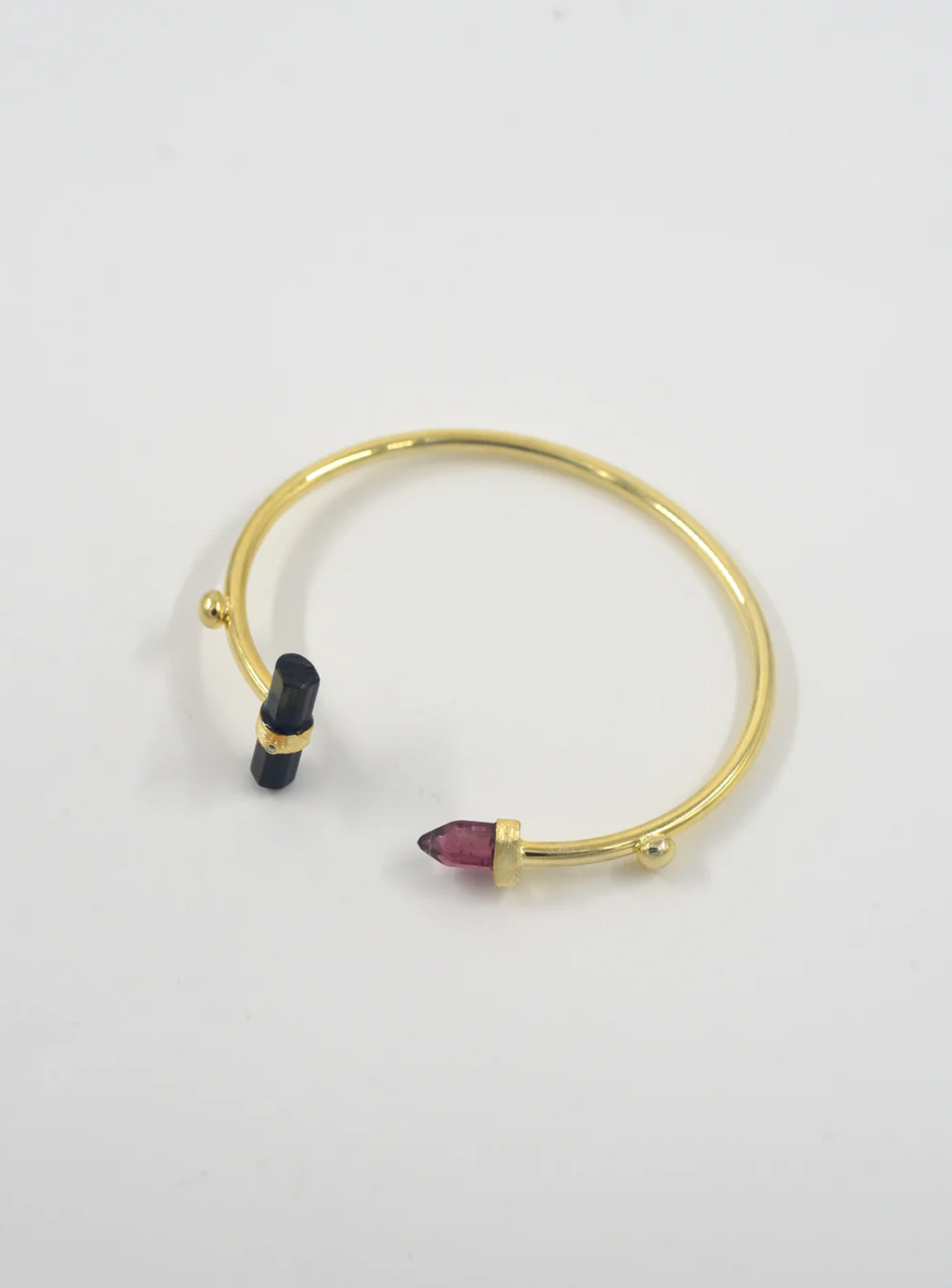 Double Tourmaline Point and Bar with Diamond Bangle