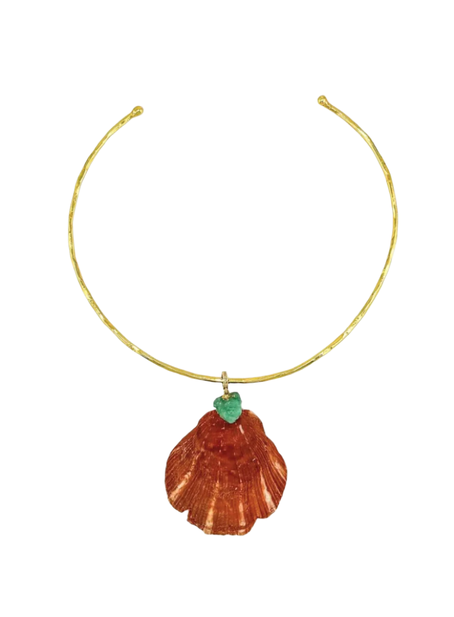 Emerald Tide Shell Choker