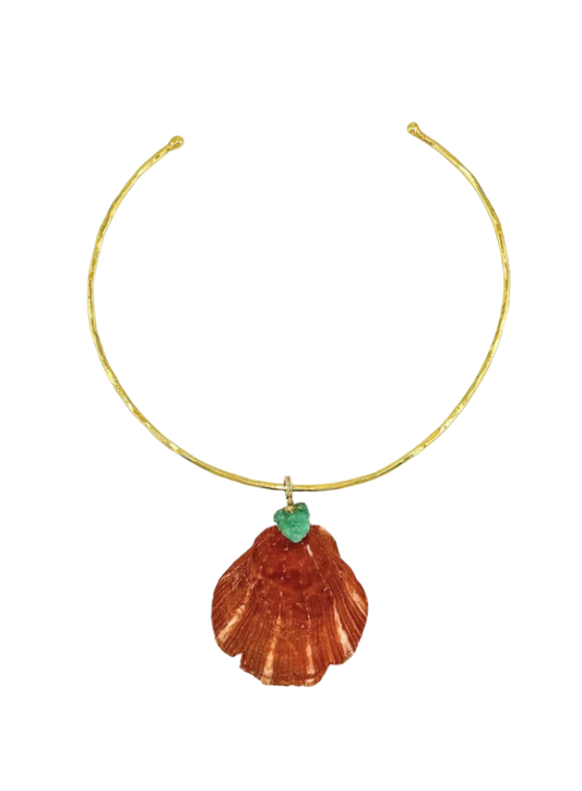 Emerald Tide Shell Choker