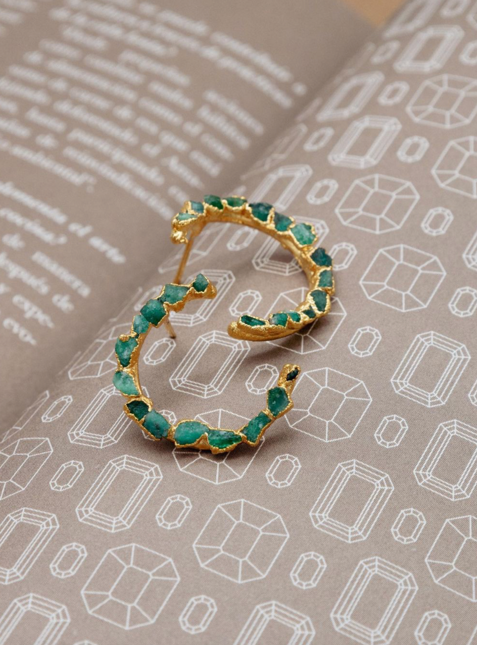 Moon Emerald Earring