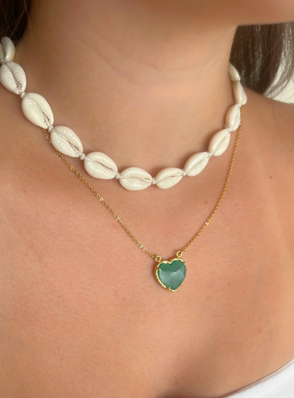 Green Love Stone Necklace