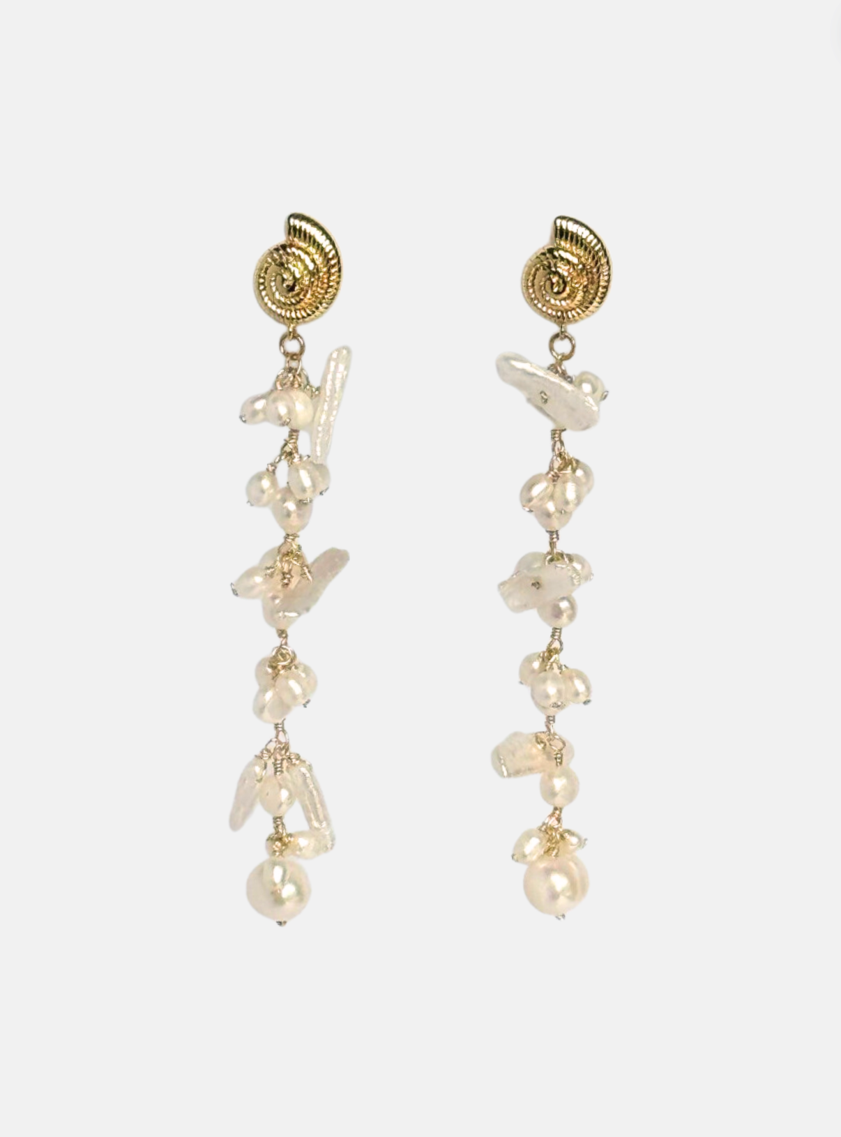 Golden Pearl Earrings