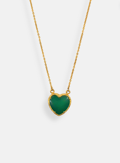 Green Love Stone Necklace