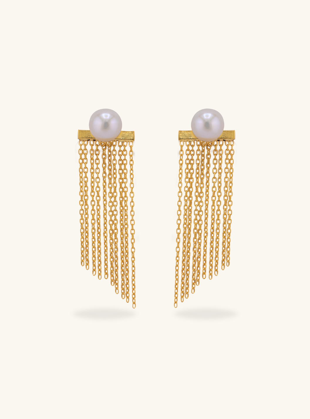 Pearl Chain Cascade Earrings