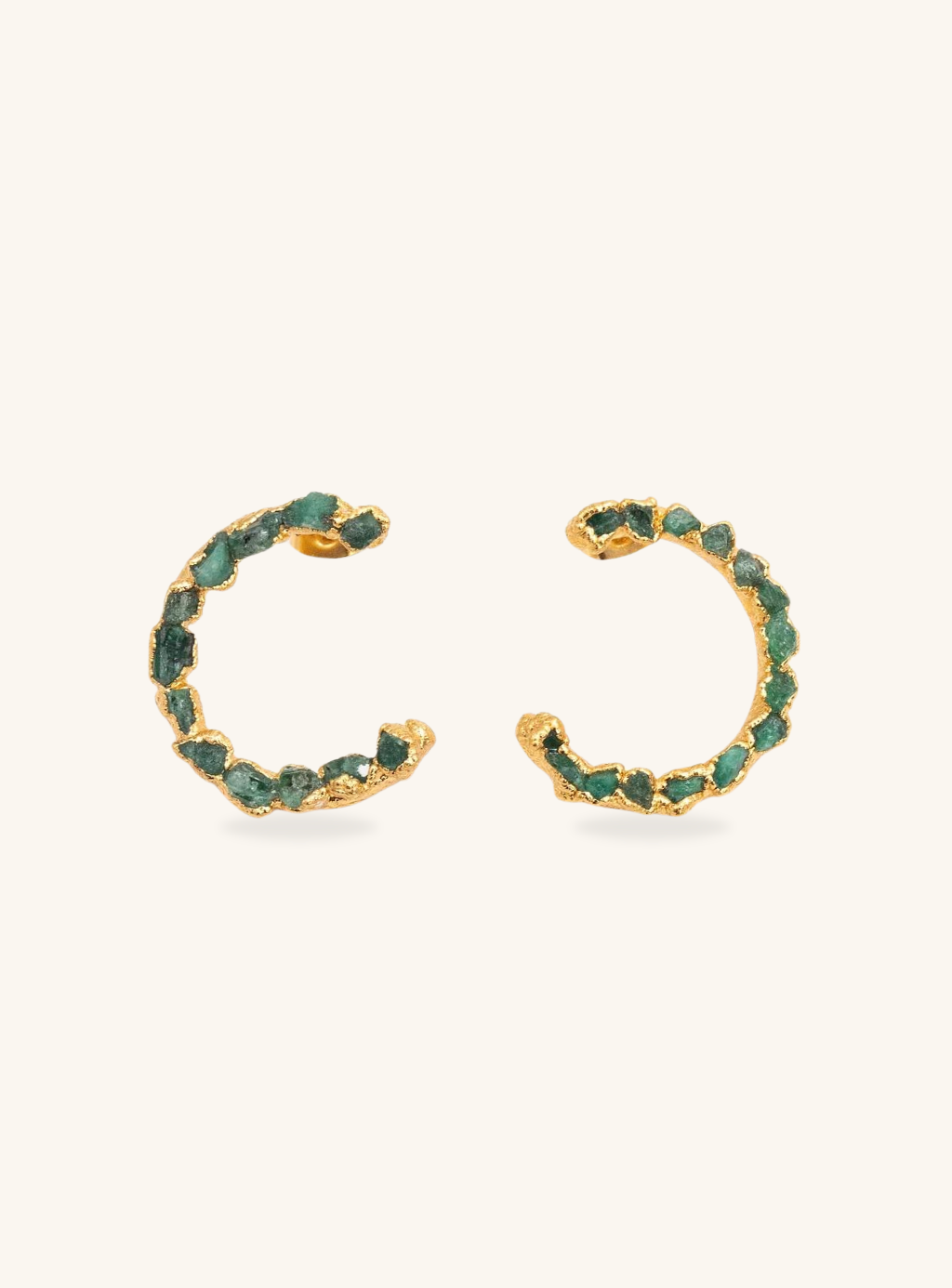 Moon Emerald Earring