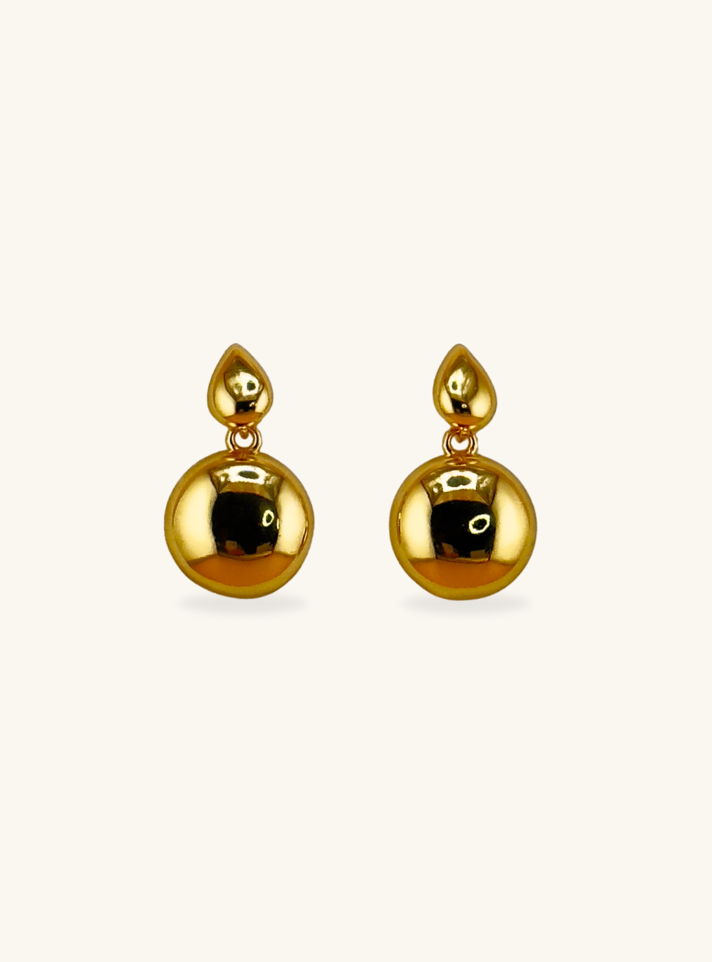 Reflective Drop Circle Earrings