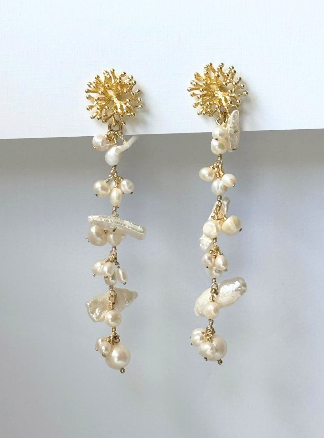 Golden Pearl Earrings